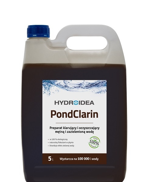Czysta i klarowana woda w oczku wodnym i stawie - PondClarin Hydroidea - preparat oczyszczający wodę w oczku