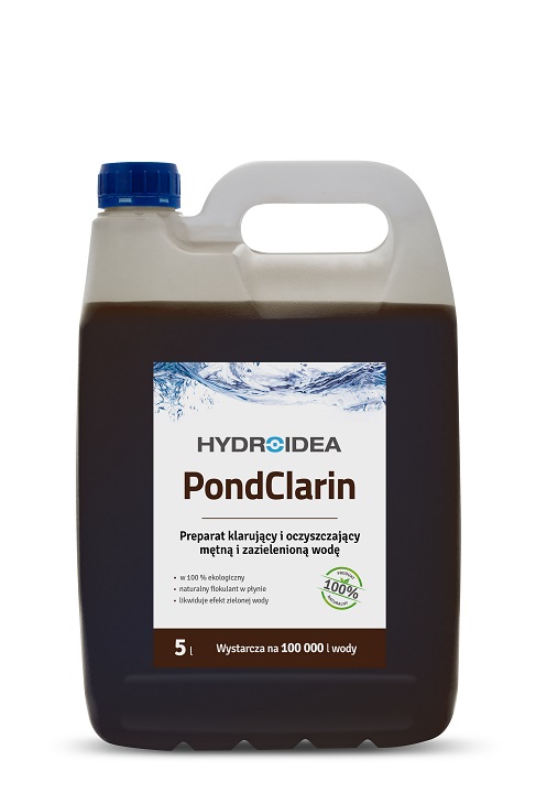 Czysta i klarowana woda w oczku wodnym i stawie - PondClarin Hydroidea - preparat oczyszczający wodę w oczku